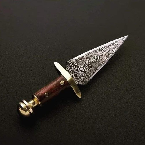 Handmade Damascus Steel Dagger Knife | Premium Hunting, Collectible & Gift Knife - Picture 2 of 4