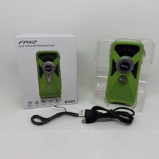 Eton FRX2 Hand Turbine AM/FM NOAA Weather Radio LED Flashlight USB Charger Green