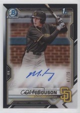 2021 Bowman Draft Chrome Pick Black Refractor 47/75 Max Ferguson Auto 03ox