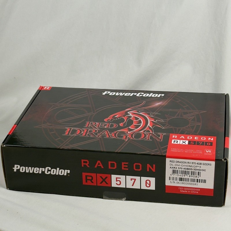 PowerColor Red Dragon RX 570 4GB GDDR5 No Fans/Shroud, Original Box