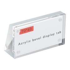 2.8x1.6" Single Sided Acrylic Sign Holder for Office, Clear