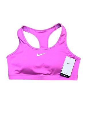 Nike Swoosh Women s Medium Med Support Padded Racerback Sports Bra Playful Pink