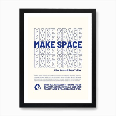 Make Space Kunstdruck gerahmt Wandbild Poster Leinwanddruck Bild