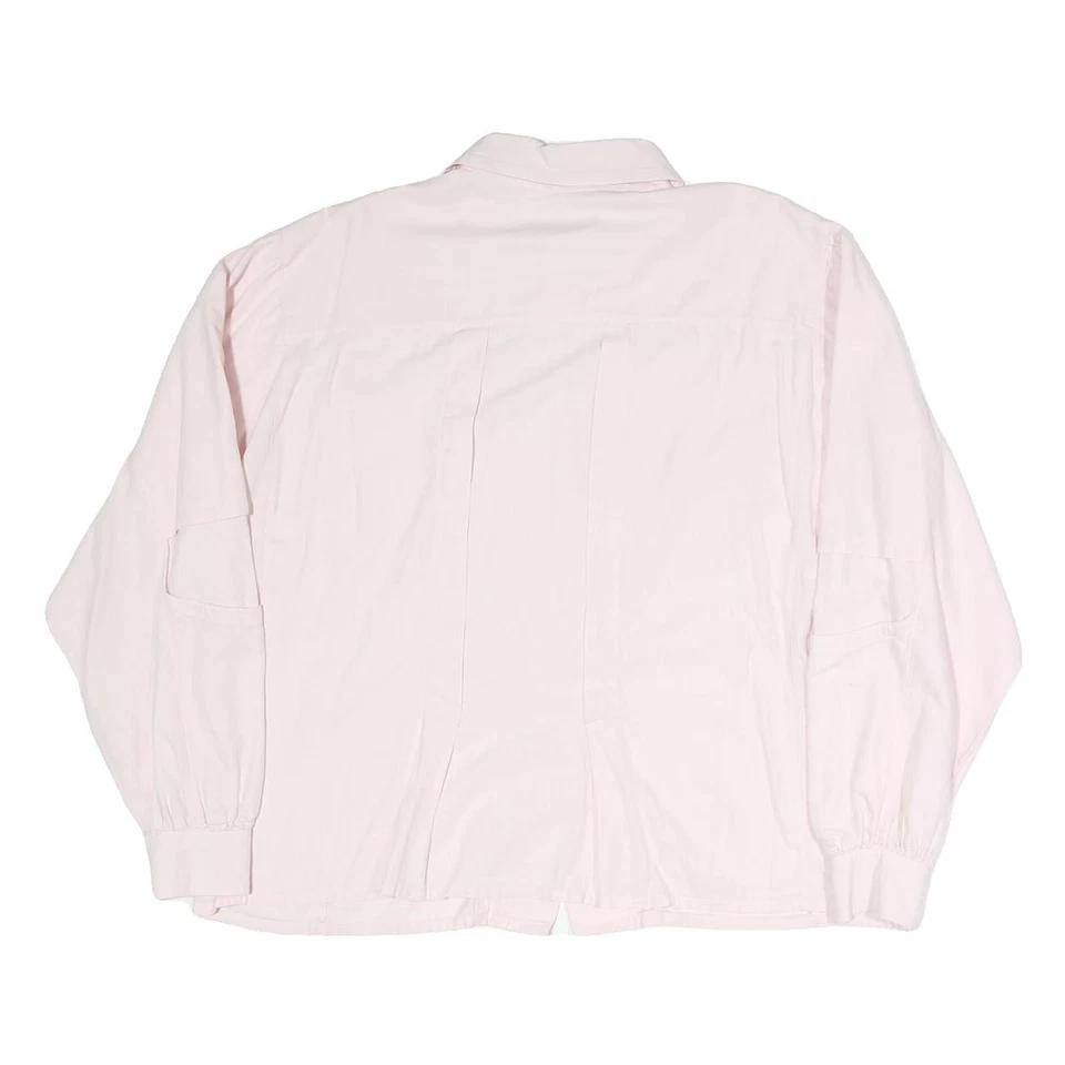 JOBIS Hommes Rose Coton Mélange Chemise XL Bouton Manches Longues Décontracté - Photo 3/4