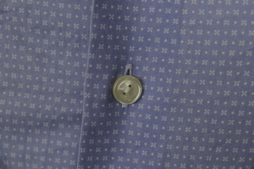 Eton Multicolor Cotton Slim Geometeric Print Button-Up Dress Shirt Size 38 / 15 - Picture 6 of 13