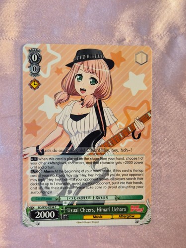 WeiB (Weiss) Schwarz Card Bang Dream Usual Cheers Himari Uehara #34 C EN.