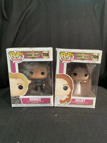 Funko Pop! Vinyl:  Romeo And Juliet #708 And #709 New in Box. Sticker Residue.