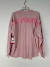 Legoland Spirit Jersey Sparkle Stay Positive Glitter Shirt Size L Pink NEW 70