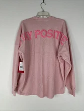 Legoland Spirit Jersey Sparkle Stay Positive Glitter Shirt Size L Pink NEW $70