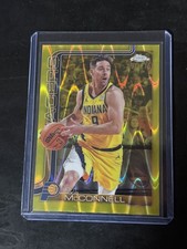 2025-26 Topps Chrome TJ McConnell Yellow Ray Wave  Indiana Pacers SP /275