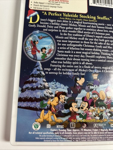 Mickey's Once Upon a Christmas DVD, 1999 Disney Gold Collection - Picture 3 of 9