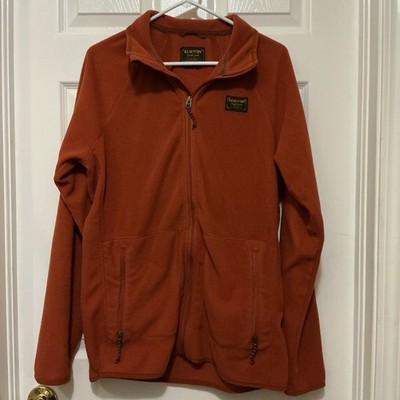 Burton Durable Goods Burnt Orange Jacket M Dryride Ember Full Zip Fleece