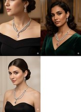 CZ Stones Multi Layered Stylish Exclusive Bridal Jewellery Set