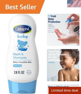 Baby Shampoo and Body Wash with Organic Calendula, Tear Free, Hypoallergenic,...