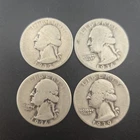 Lot of 4 Washington Silver Quarter Various Dates 1932 1936 1939