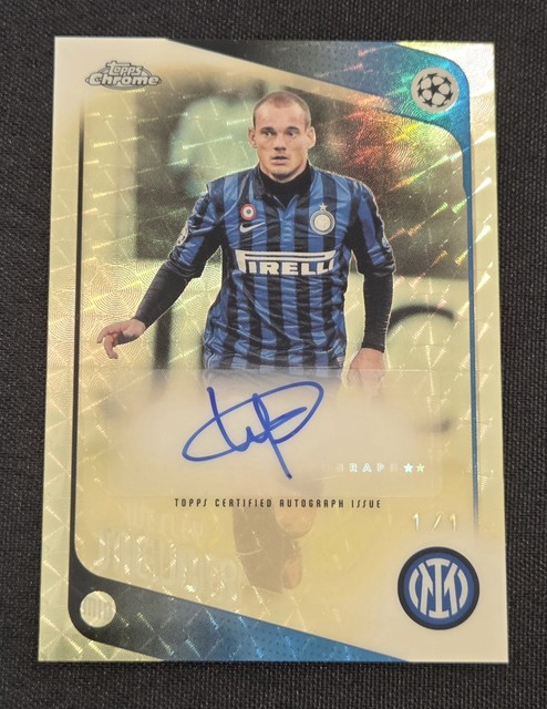 2025-26 Topps Chrome UEFA Wesley Sneijder AUTO SUPERFRACTOR 1/1 Inter Milan