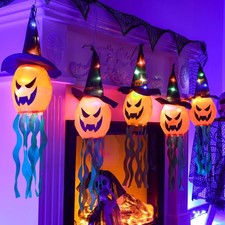 CNMTCCO Halloween Decoration Outdoor, Multicolor Pumpkin Lights, 5 Pumpkins, ...