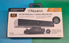 Aluratek AWC4KF 4K Pro Webcam Ultra HD Auto Focus Built-in Mic Plug  Play PC