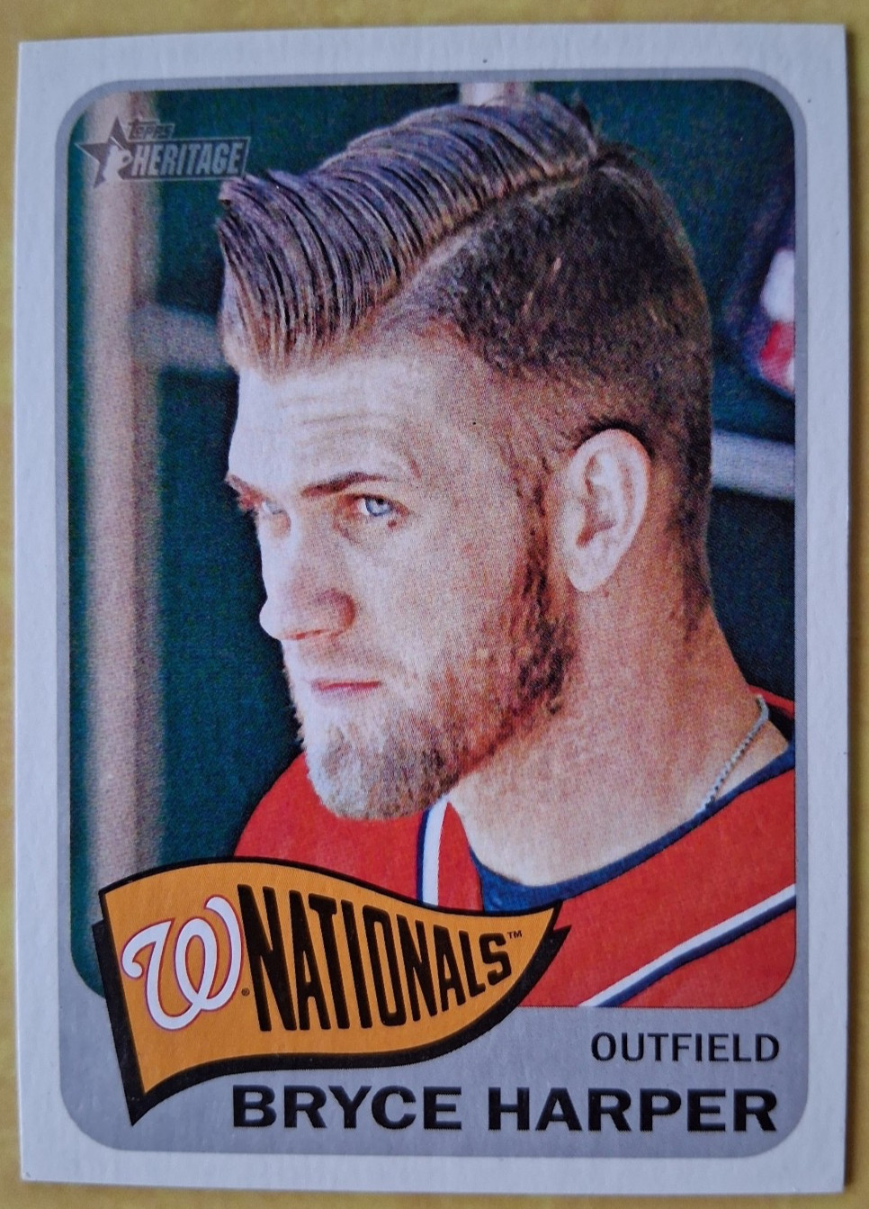 2014 Topps Heritage #400 - Bryce Harper - LOGO Swap Variation - SSP