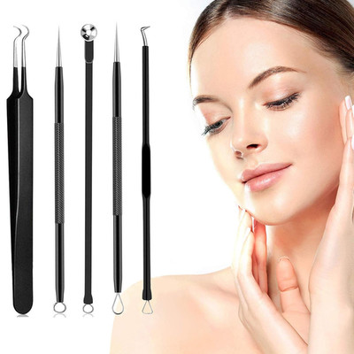 Mitesserentferner Komedonenquetscher Set, elloLife Blackhead Remover mit Box aus