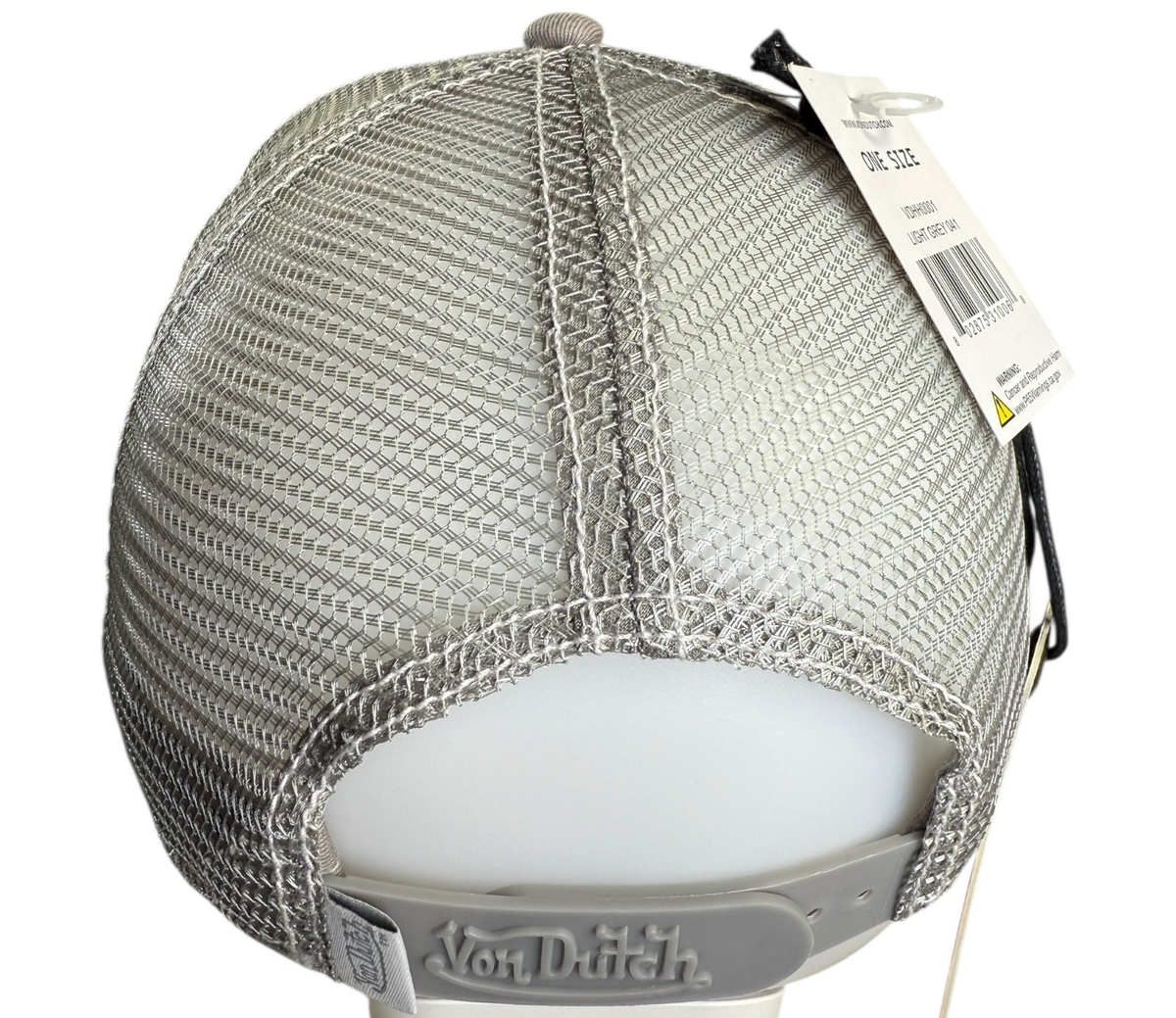 Von Dutch トラッカーキャップ ホワイト/グレー Von Dutch Mesh Snapback Trucker Hat GREY/WHITE One Size - BRAND