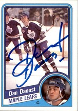 Dan Daoust Signed Auto 1984-85 Topps card Toronto Maple Leafs