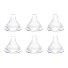 Silicone Bottle Nipples Compatible with MAM Bottles, Replacement Soft Nipple for