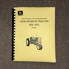 Service/Repair/Shop Manual for John Deere 60 Tractor SM2008