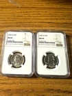 1955-D WASHINGTON 25C MS64 NGC LOT OF 2