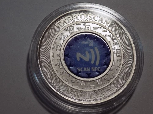 MINT.ID .999 Silver 1 Oz. Buffalo Round with SCAN NFC Imbedded Chip - Gem BU