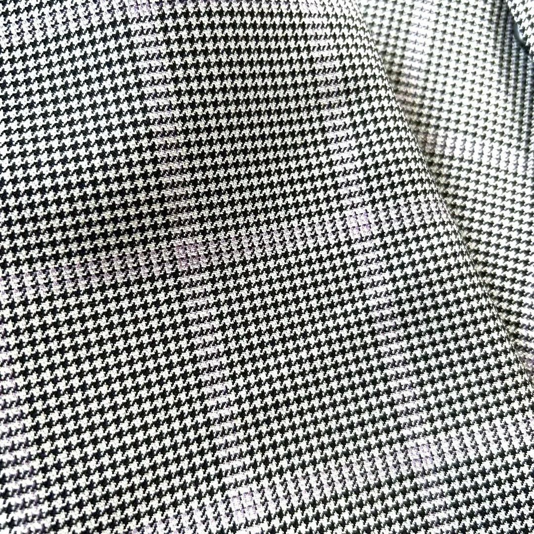 RING JACKET Wool Silk Houndstooth 3 Button Tailor… - image 5