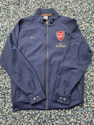 Vintage Arsenal FC Fußball Trainingsanzug Zip Top Jacke 2007/2008 Nike Medium
