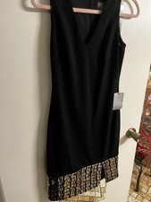 Vince Camuto Women's Sleeveless Sheath Black Dress Size 2 NWT Sequin Detail