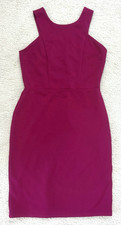 FOREVER 21 Fuchsia Knee-Length Bodycon Cutout Back Sleeveless Fitted Dress M