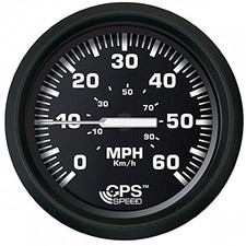Faria Euro Black 4" Speedometer 60MPH GPS 