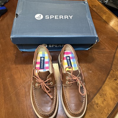 Sperry  Bayside boat  Leather Boat Sahara women s Shoes STS89211 size 8 