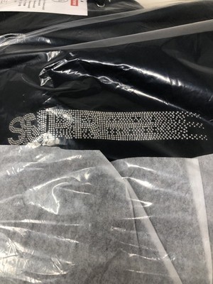 Supreme Swarovski Motion Logo XL Extra Large Navy Blue Hooded