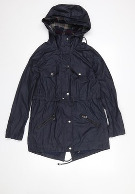 Atmosphere Damen Parka Jacke blau mit Kapuze Größe 6 Regular