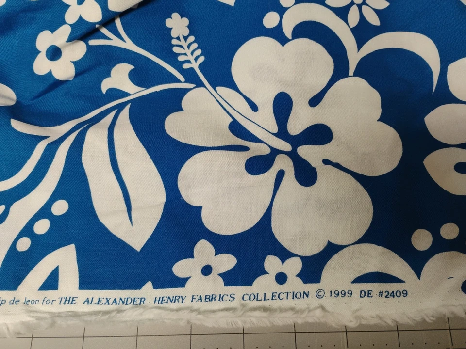 10 Plus Yards Cotton Alexander Henry Tropical Fabric Vintage Ken Phillip De Leon - Image 4 of 4