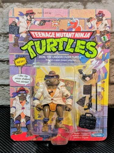 1990 TMNT Don The Undercover Turtle New UNPUNCHED Sealed MOC Vintage Playmates