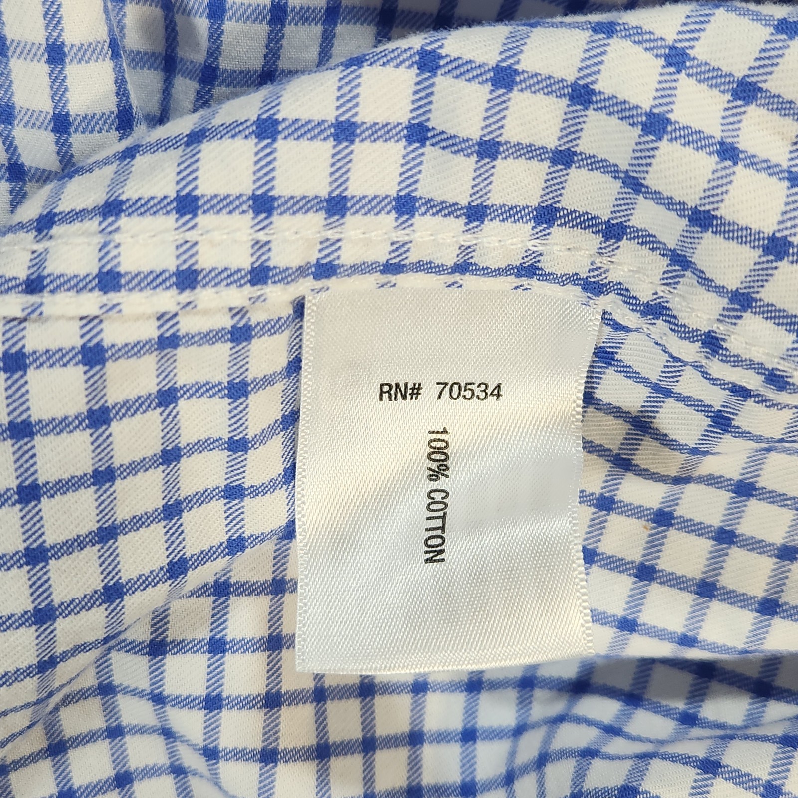 Orvis Medium Button Down Shirt Blue Checkered Cou… - image 13