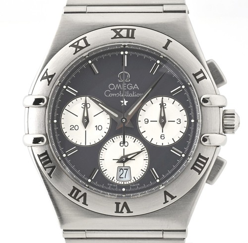 OMEGA CONSTELLATION Ref.1542.40 Chronograph Quartz Gray Dial 5ATM Men's  Watch | eBay