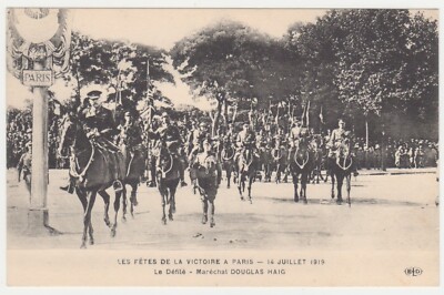 CPA 75 PARIS Die Siegesfeste 14. Juli 1919 Die Parade Marschall Douglas