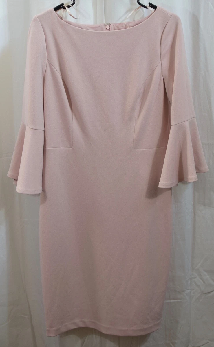 Harper rose bell sleeve bateau neck sheath dress cheap