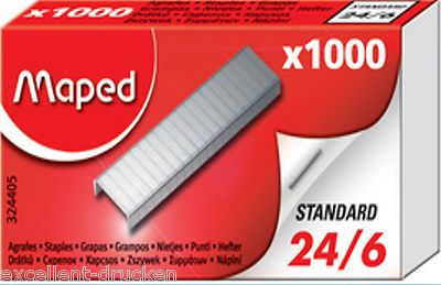 1000 - 50.000 MAPED Heftklammern Gr. 24/6 Tacker Klammern Tacker Nadeln