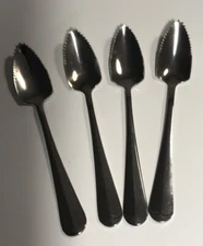 4  "Enjoy Grapefruit!" Serrated Edge Grapefruit Spoons Stainless Steel 6” Long