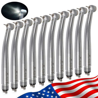 1-10 Dental LED High Speed Turbine Handpiece E-generator LED 4 holes YBM OZ