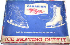 USA Made CANADIAN FLYER ICE FIGURE SKATING OUTFIT 6004 Mens Size 9 Lace Up