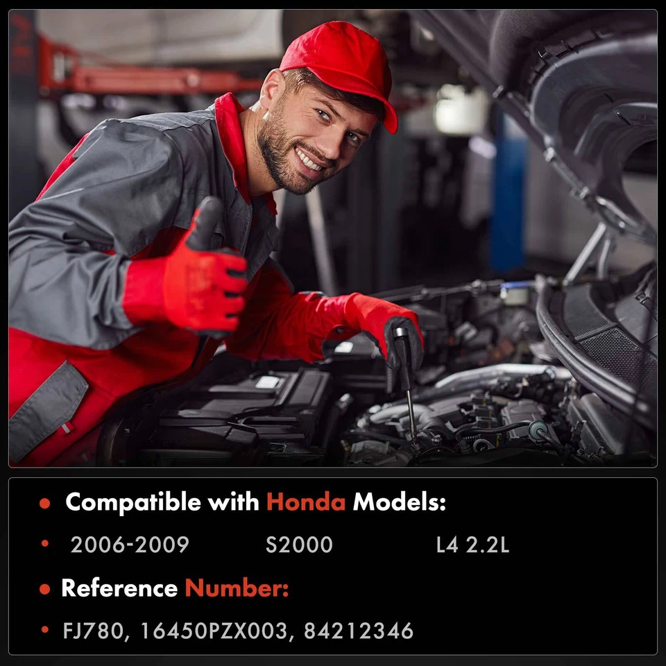 4x Inyector de combustible negro con 2 cuchillas para Honda S2000 2006 2007 2008 2009 L4 2,2 L Foto 2 de 4