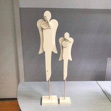 Angelo in Legno Artigianale H68 cm Addobbi Natalizi Regalo Feste